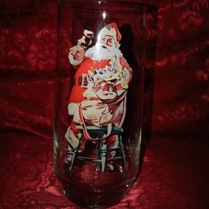 Vintage 1948 Haddon Sundblom Santa Coca Cola Glass